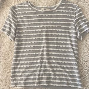 Gray & White Short Sleeve Shirt